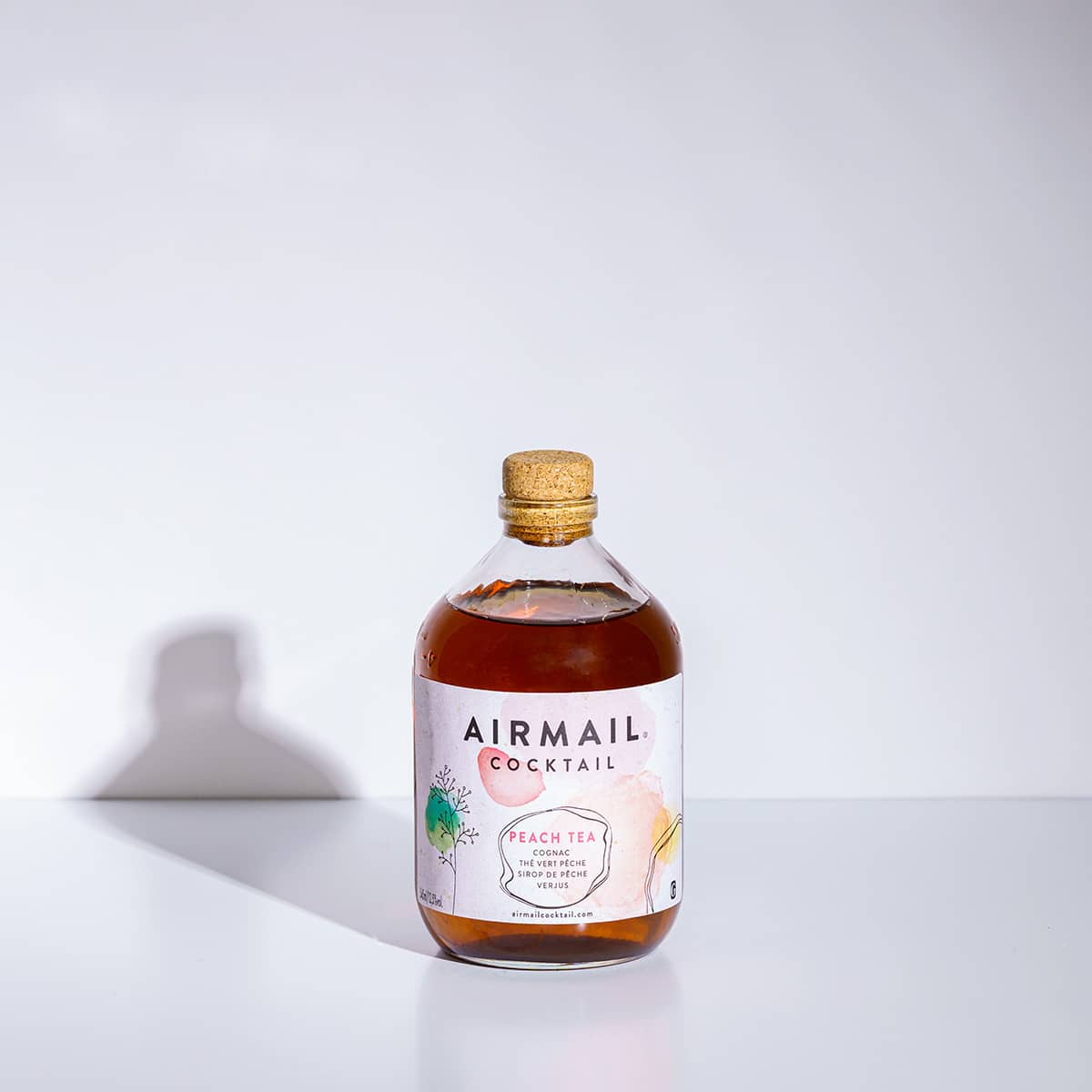 airmail cocktail packshot photo peach tea 540ml